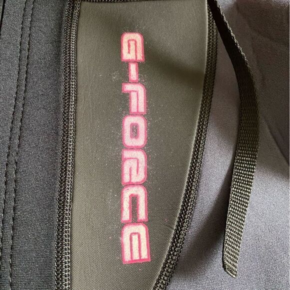 G-FORCE Wetsuit Shorts One Piece Size JM Girl Medium Black Pink - Picture 12 of 14